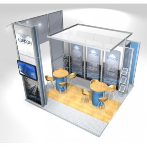 Linxs LBS-07 - 4M x 4M Exhibition Stand - Open 3 Sides Linxs LBS-07 - 4M x 4M Exhibition Stand - Open 3 Sides