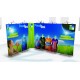 Twist Flexilink Kit Shown Here with 3 Extra Stands to Create L-Shape Wall