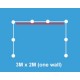 3M x 2M Shell Clad Exhibition Stand Back Wall