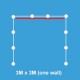 3M x 3M Shell Clad Exhibition Stand 1 Wall