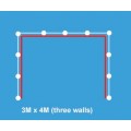 4M x 3M Shell Clad Exhibition Stand - 3 Walls
