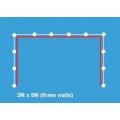5M x 3M Shell Clad Exhibition Stand - 3 Walls