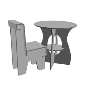 Cardboard Engineering - Table & Chair Set Cardboard Engineering - Table & Chair Set