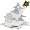 Tree Snowman and Reindeer Montage 2D