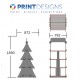 Christmas Fir Tree Cardboard Display Rack