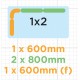 Backwall and 1 Sidewall - Curvorama Shell Scheme Kit - 2M x 1M Shell Scheme