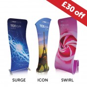 Special Offer - TEXStyle Surge, Swirl or Icon Fabric Banners - £30 off orders placed in July/August