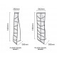 Xanadu Literature Holder - 4 Pocket and 8 Pocket Dimensions