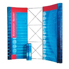 3x3 Cross Braced Curved Pop Up Display Stand