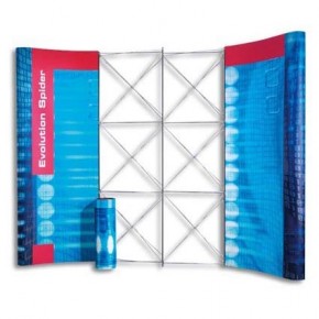 3x4 Cross Braced Curved Pop Up Display Stand